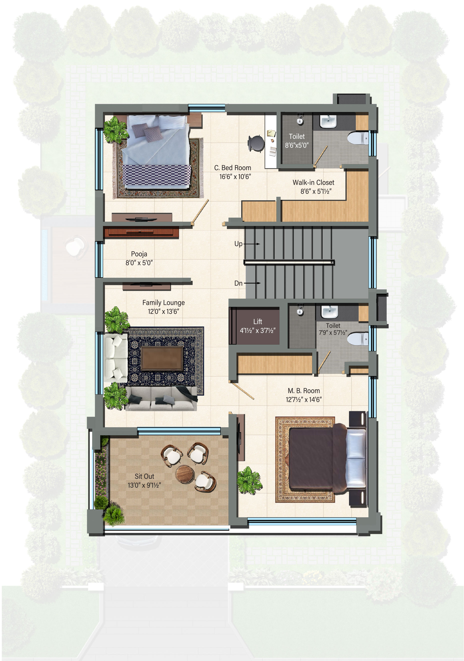 222 sq yds west vijayakalpa kshetra villa first floor